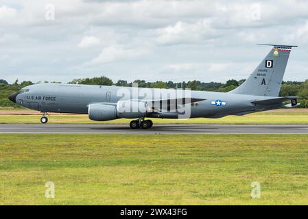 Un Boeing KC-135 Stratotanker avion-citerne de ravitaillement aérien de l'USAF. Banque D'Images