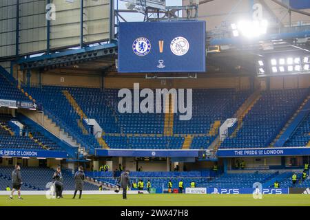 Stamford Bridge, Londres, Royaume-Uni. 27 mars 2024. La scène se déroule en amont du match de l'UEFA Womens Champions League entre Chelsea et Ajax à Stamford Bridge, Londres. (Tom Phillips/SPP) crédit : photo de presse sportive SPP. /Alamy Live News Banque D'Images