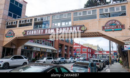Pont de Cannery Row Company sur Cannery Row à Monterey, Californie, États-Unis. Banque D'Images