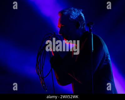 Édimbourg, Royaume-Uni. 27 mars 2024. The Jesus and Mary Chain se produisent en direct à l'Edinburgh Usher Hall le 27 mars 2024 pour promouvoir leur nouvel album studio 'GLASGOW EYES' Credit : Alan Rennie/Alamy Live News Banque D'Images