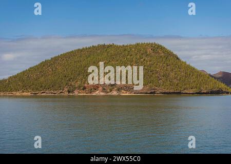 Almagre Grande Island avec le cactus Pitahaya, pitaya sur la plage et la colline sur le bord de mer dans la baie de Guaymas et Isla Barra 2024 (photo de Luis Gutiérrez/Norte photo) Isla Almagre Grande con cactus Pitahaya, pitaya en la playa y cerro a la orilla del mar en la Bahía de Guaymas e Isla Barra 2024 (Foto de Luis Gutiérrez/Norte photo) Banque D'Images