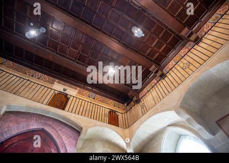 Panneaux en bois dans le palais public - Saint-Marin Banque D'Images