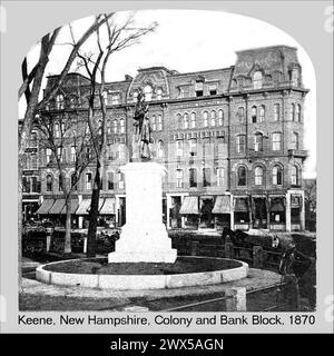 Monument du soldat en place centrale, Keene au New Hampshire Banque D'Images