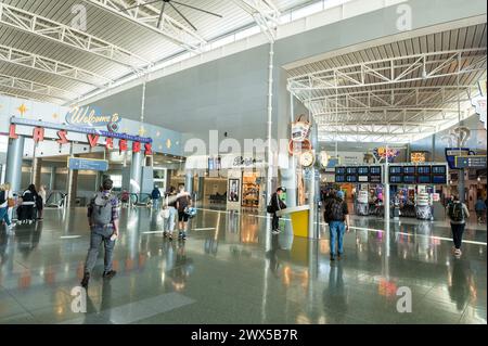 Machines à sous à l'intérieur de l'aéroport international Harry Reid. Las Vegas Nevada, États-Unis. Banque D'Images