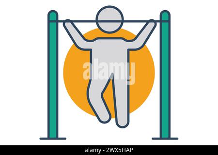 icône de défilement vers le haut. icône liée au sport, gym. style icône à ligne plate. illustration de l'élément. Illustration de Vecteur