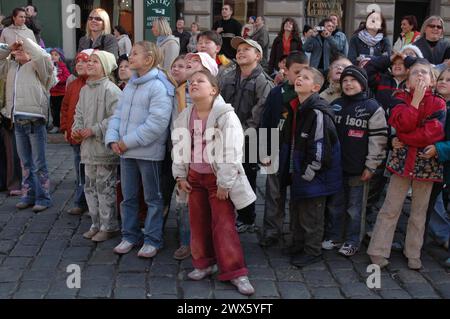 visite des enfants polonais d'un jardin d'enfants à Poznan Poaldn octobre 20,2005 .(photo de Francis Dean/Dean Pictures) Banque D'Images