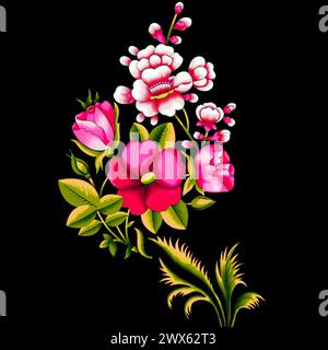 fleurs motif floral imprimé numérique textile Illustration de Vecteur