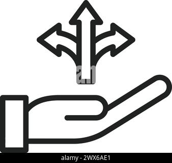 Image vectorielle de l'icône de guidage. Adapté aux applications Web mobiles et aux supports d'impression. Illustration de Vecteur