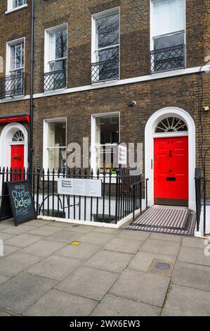 Charles Dickens Museum une maison de terrasse géorgienne et ancienne maison du romancier. Doughty Street Londres Angleterre Royaume-Uni Banque D'Images