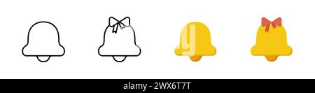 Ensemble de cloches vecteur de style simple. Vecteur de concept de logo de notification. Illustration vectorielle. Illustration de Vecteur