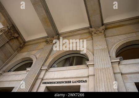 Le Leineschloss, siège du Landtag de basse-Saxe, Hanovre, Allemagne, Europe Banque D'Images