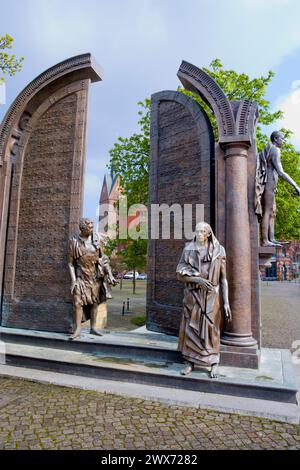 Le Göttingen sept, monument, Hanovre, basse-Saxe, Allemagne, Europe Banque D'Images