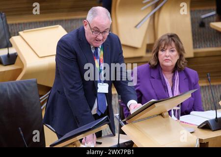 Édimbourg Écosse, Royaume-Uni 28 mars 2024. Paul McLennan MSP au Parlement écossais crédit sst/Alamy Live news Banque D'Images