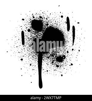 Peinture en aérosol éléments vectoriels abstraits isolés sur fond blanc. Jeu de canalisations et de gouttes. Style urbain. Illustration de Vecteur