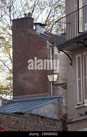 Paris, Montmartre, 18ème arrondissement, rue du Chevalier de la barre Banque D'Images