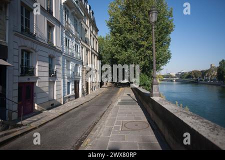 4ème arrondissement, Paris, Île Saint Louis, quai de Bourbon, Banque D'Images