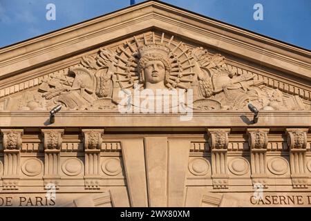 Paris, 4ème arrondissement, Île de la Cité, rue de la cite, Préfecture de police Banque D'Images