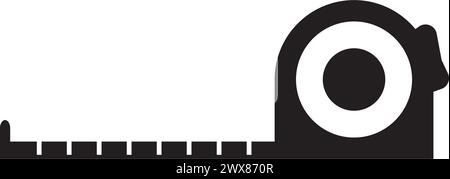 icône de mesure de bâtiment qui a des unités de longueur en mètres, centimètres et milli mètres Illustration de Vecteur