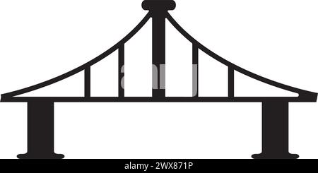 Logo d'icône de pont, illustration de conception vectorielle Illustration de Vecteur