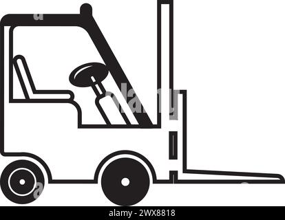 conception de symbole d'illustration vectorielle d'icône de chariot élévateur Illustration de Vecteur