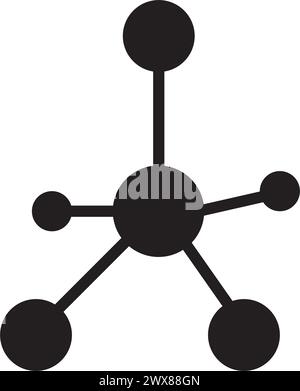 conception d'illustration vectorielle d'icône de molécule Illustration de Vecteur