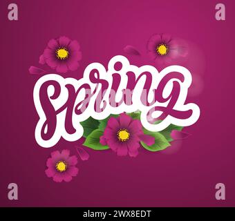 Motif étiquette affiche bannières de vente printanière. Illustration vectorielle. Illustration de Vecteur