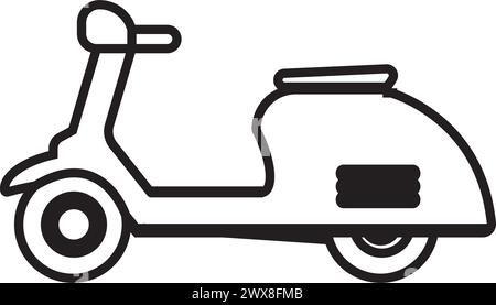 scooter motobike icône vecteur illustration design de symbole Illustration de Vecteur