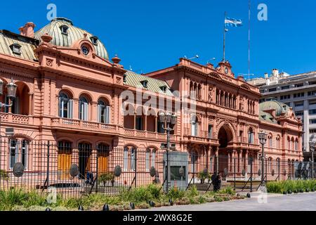 Casa Rosada (Casa de Gobierno), Plaza de Mayo, Buenos Aires, Argentine. Banque D'Images