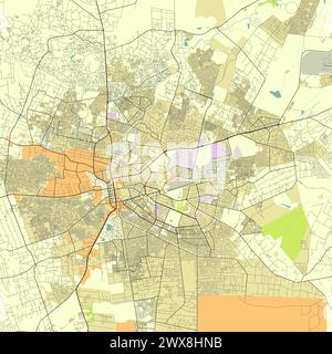 Plan de la ville de Lusaka Zambie Illustration de Vecteur