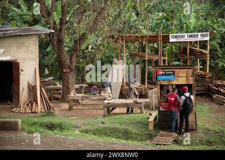 Arusha, Tanzanie, Afrique. 01 février 2022.la vie dans un village africain. Concept de voyage africain.scène d'un marché africain local Banque D'Images