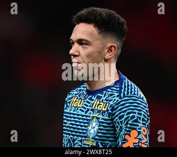 LONDRES, ANGLETERRE - 23 MARS : Pepê du Brésil lors du match amical international entre l'Angleterre et le Brésil au stade de Wembley le 23 mars 2024 Banque D'Images