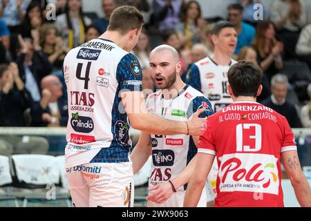 ITAS Trentino VS Cucine Lube Civitanova - Round 1 des demi-finales de la CEV Men's volley Champions League 2023/2024 Banque D'Images