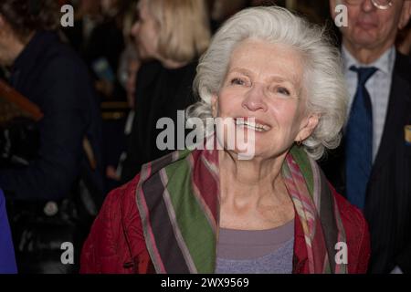 Paris, France. 28 mars 2024. Marie-Christine Barrault assiste au Prix classique Pelleas-Radio 2024 aux deux Magots le 28 mars 2024 à Paris. Crédit : Bernard Menigault/Alamy Live News Banque D'Images