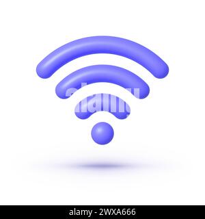 wifi 3d moderne, grand design à toutes fins. Concept de réseau Internet. Elément de conception vectorielle Illustration de Vecteur