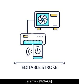 Icône de couleur RVB du système AC Illustration de Vecteur