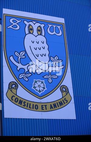 Hillsborough Stadium, Sheffield, Angleterre - 29 mars 2024 vue générale - avant le match Sheffield mercredi v Swansea City, EFL Championship, 2023/24, Hillsborough Stadium, Sheffield, Angleterre - 29 mars 2024 crédit : Arthur Haigh/WhiteRosePhotos/Alamy Live News Banque D'Images