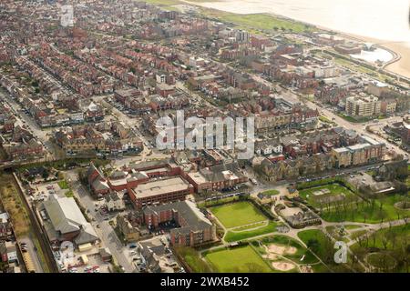 Une image aérienne de Lytham St Annes, au nord-ouest de l'Angleterre, au Royaume-Uni Banque D'Images