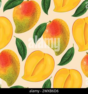 Modèle sans couture de mangue Illustration de Vecteur