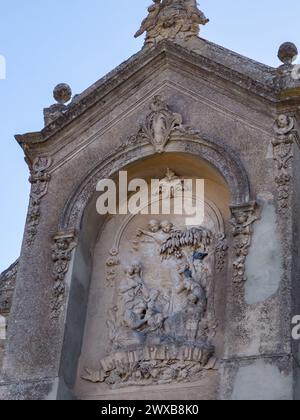 Vue panoramique de Calascibetta, Sicile, Italie Banque D'Images