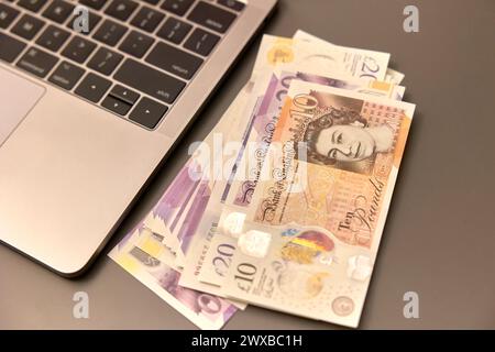 Livre sterling - GBP - est la monnaie du Royaume-Uni et de neuf de ses territoires associés. Banque D'Images