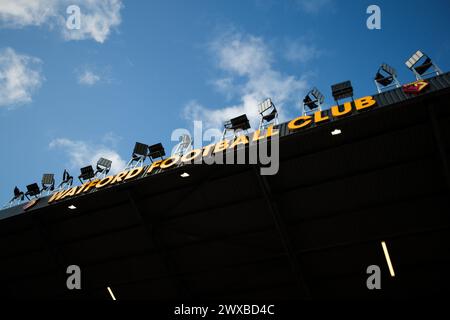 Watford, Royaume-Uni. 27 mars 2024. Vue générale de Vicarage Road avant le coup d'envoi du match du Watford FC vs Leeds United FC SKY BET EFL Championship à Vicarage Road, Watford, Angleterre, Royaume-Uni le 29 mars 2024 Credit : Every second Media/Alamy Live News Banque D'Images
