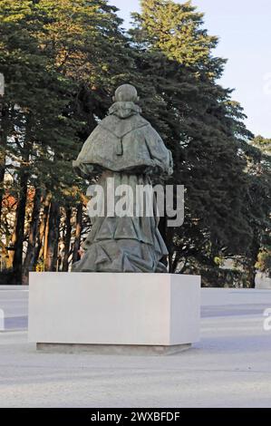 Basilique notre-Dame du Rosaire, basilique du Rosaire, église de pèlerinage, Santuario de Fatima, sanctuaire de Fatima, Fatima, Ourem, Santarem, statue de Banque D'Images