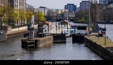 Muehlendammschleuse, Berlin-Mitte, Allemagne Banque D'Images