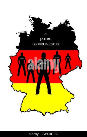 Reichsbuerger, Skinhead, Skinheads, Nazi, Nazis, droit, droits Banque D'Images