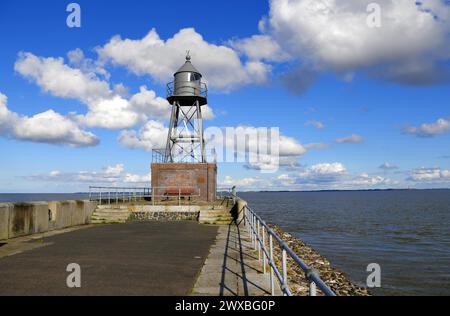 Le feu de croix à l'Alte mole à Wilhelmshaven, feu de croix, Alte mole Banque D'Images