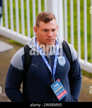 RDS Arena, Ballsbridge, Dublin, Irlande. 29 mars 2024. United Rugby Championship, Leinster contre Vodacom Bulls ; l'équipe Vodacom arrive au RDS Arena Credit : action plus Sports/Alamy Live News Banque D'Images