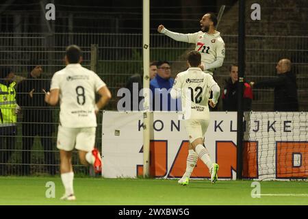 Velsen Zuid, pays-Bas. 29 mars 2024. VELSEN-ZUID, PAYS-BAS - MARS 29 : lors du match néerlandais Keuken Kampioen Divisie entre Telstar et Jong FC Utrecht au 711 Stadion le 29 mars 2024 à Velsen-Zuid, pays-Bas. (Photo de Gerard Spaans/Orange Pictures) crédit : Orange pics BV/Alamy Live News Banque D'Images