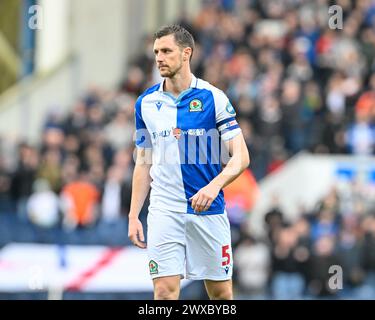 Blackburn, Royaume-Uni. 29 mars 2024. Dominic Hyam de Blackburn Rovers, lors du match du Sky Bet Championship Blackburn Rovers vs Ipswich Town à Ewood Park, Blackburn, Royaume-Uni, le 29 mars 2024 (photo par Cody Froggatt/News images) à Blackburn, Royaume-Uni le 29/03/2024. (Photo de Cody Froggatt/News images/Sipa USA) crédit : Sipa USA/Alamy Live News Banque D'Images