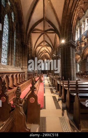 Intérieur de la cathédrale de Glasgow, chœur Banque D'Images