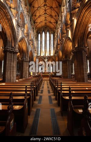 Intérieur de la cathédrale de Glasgow, chœur Banque D'Images